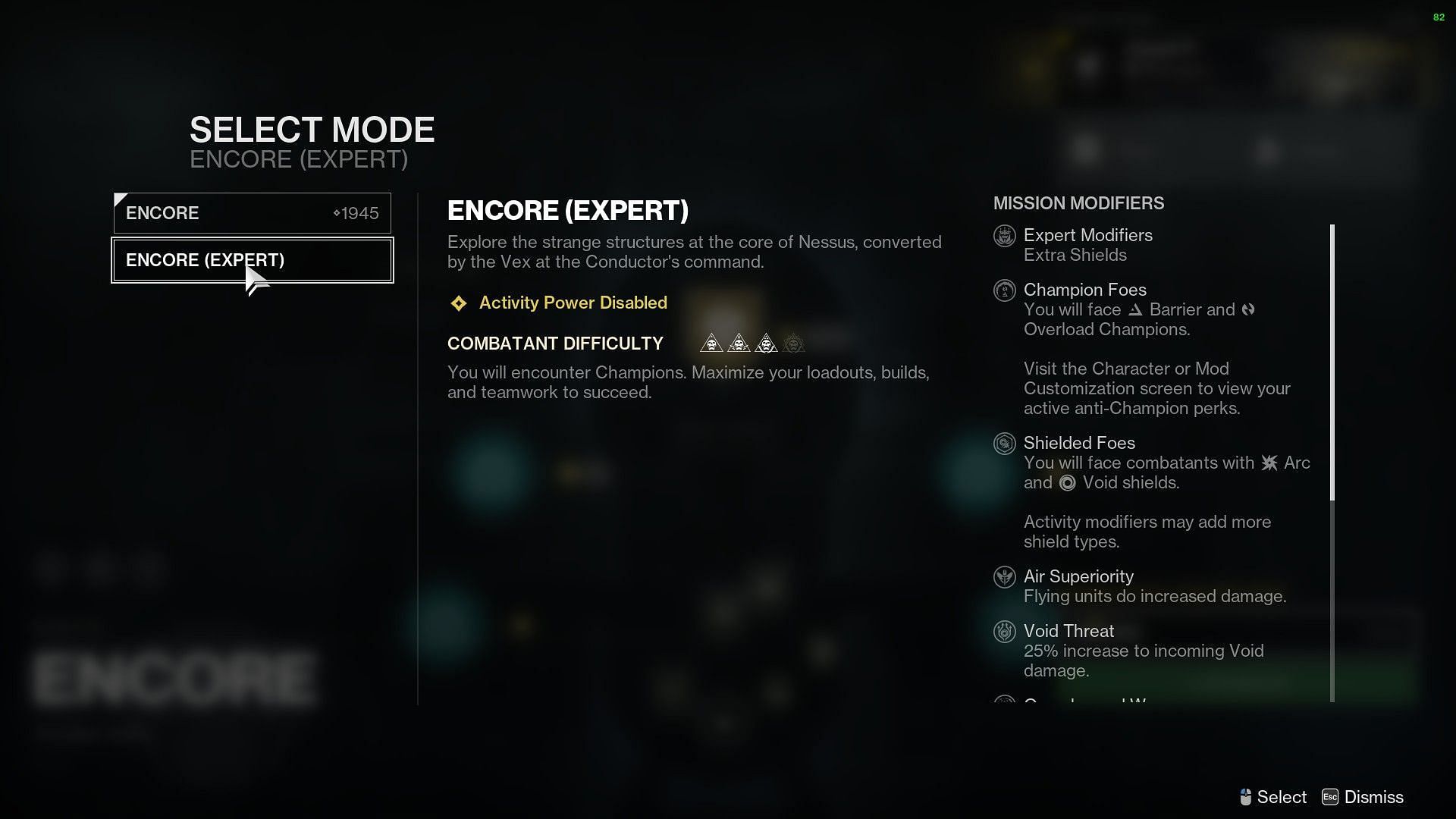 Encore Expert in Destiny 2 (Image via Bungie)