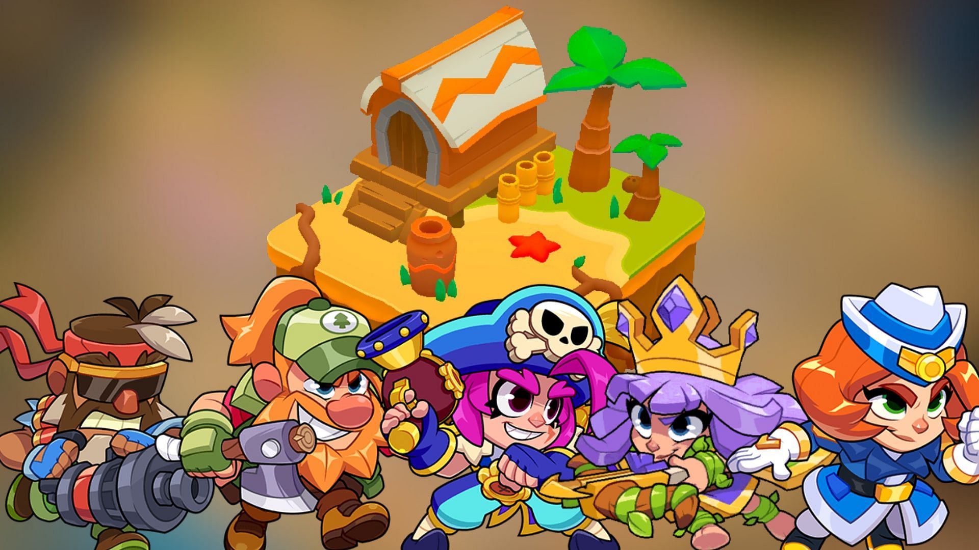 Best characters to use in Beach World (Image via SuperCell)