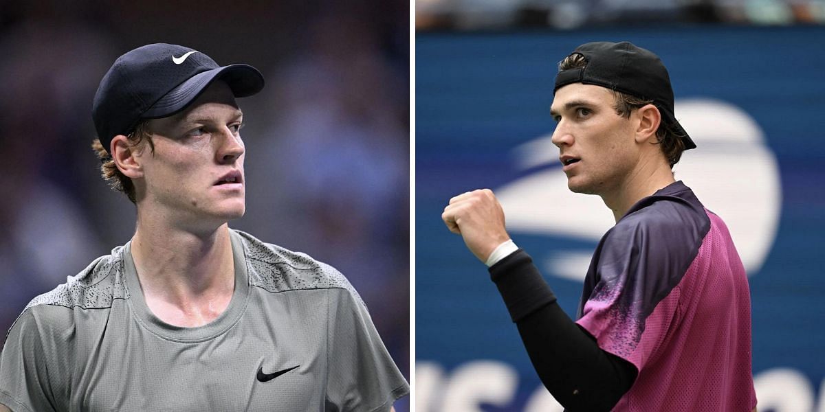 Jannik Sinner (L) will face Jack Draper (R) in the US Open semi-final, (Source: Getty Images)