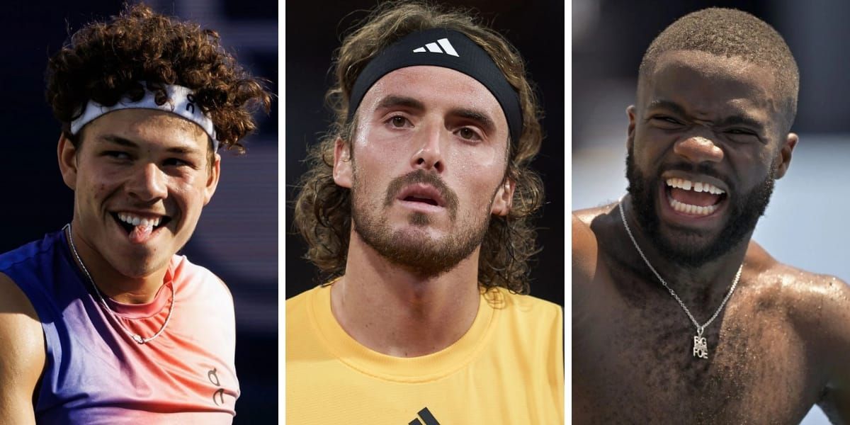 Ben Shelton, Stefanos Tsitsipas, Frances Tiafoe (L-R) (Image source: GETTY)