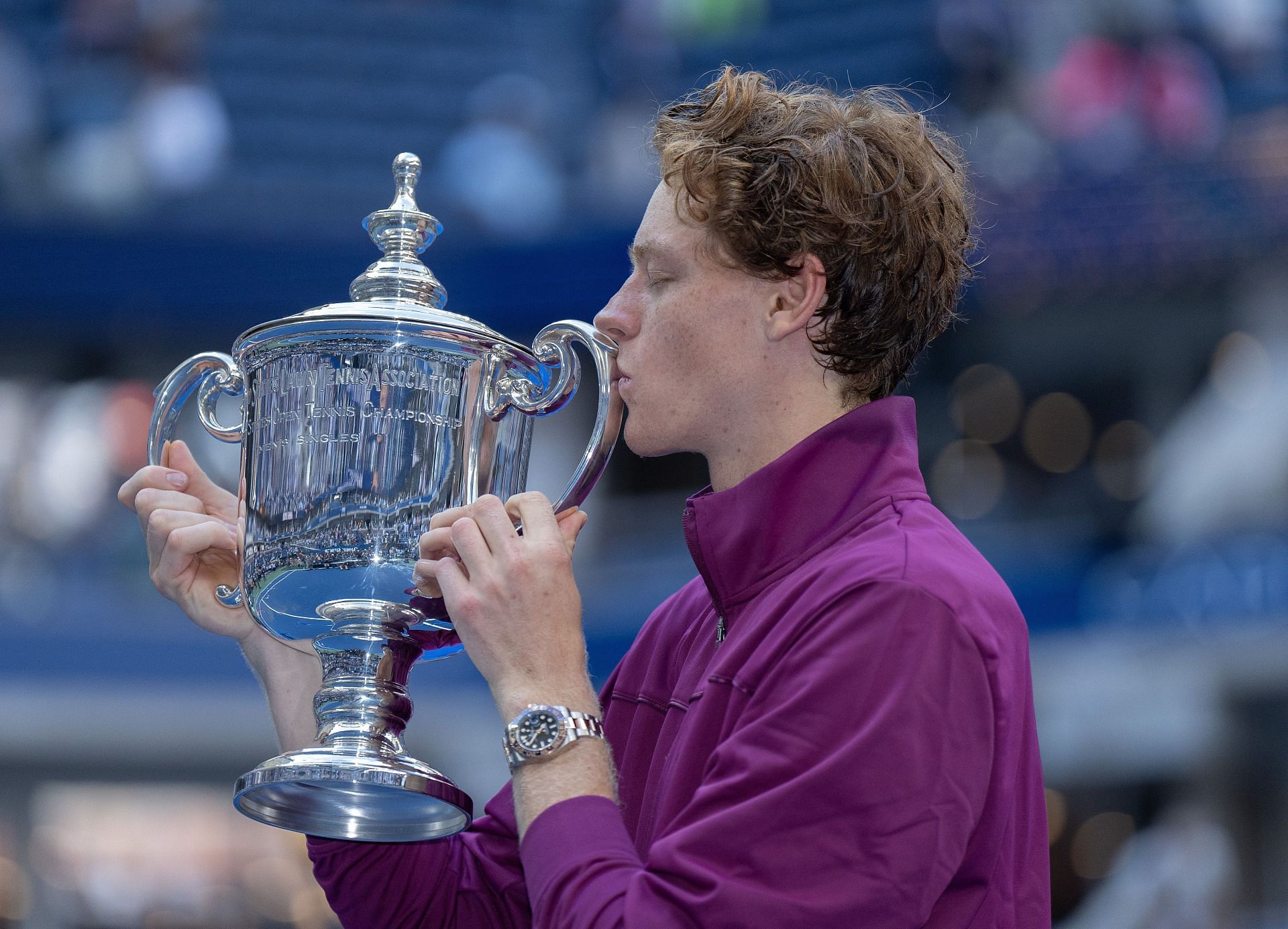 Jannik Sinner with 2024 US Open trophy. (Image: Getty)