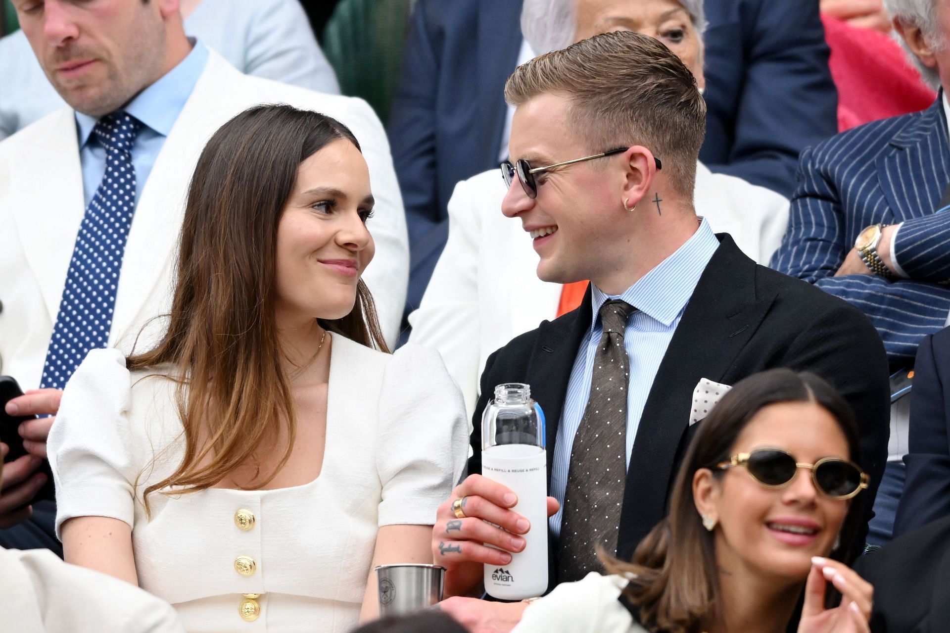 Adam Peaty and Holly Ramsay pictured at Wimbledon 2024 (Image via Getty)