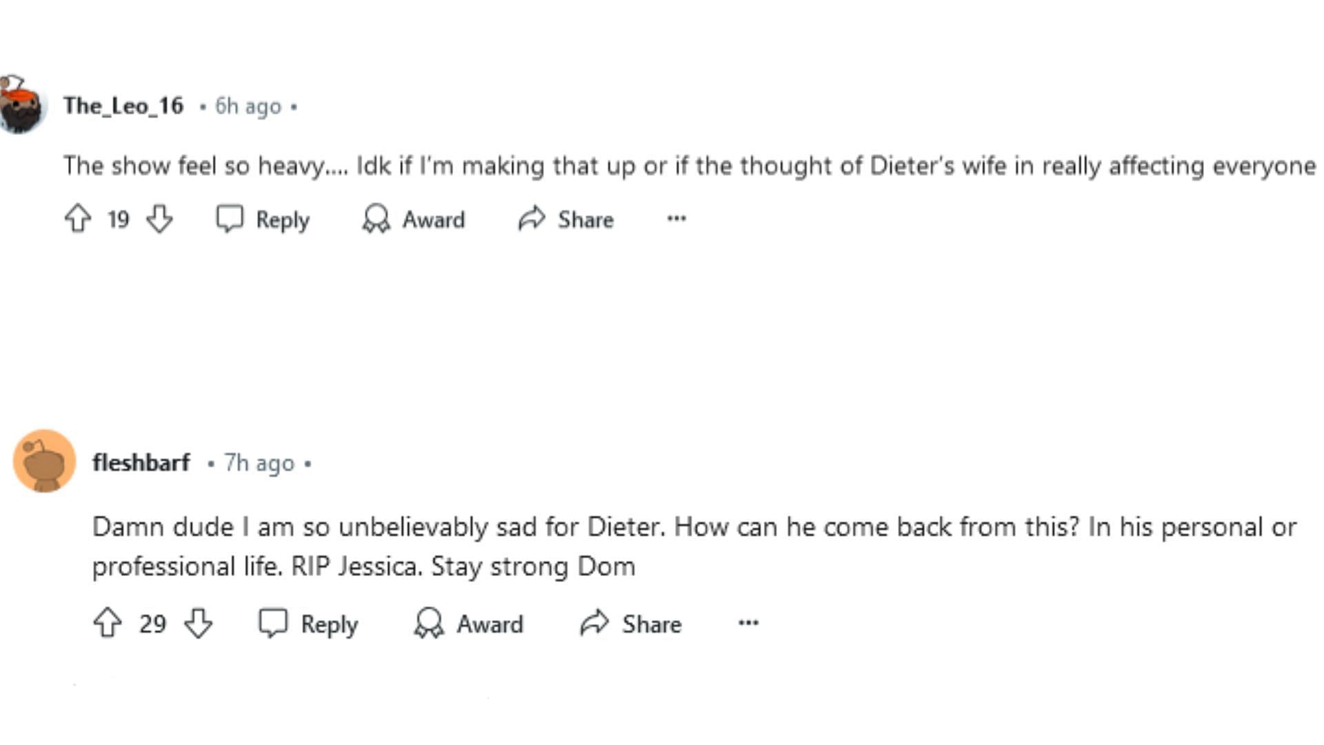 Netizens extended support to Dieter (Reddit / The_Leo_16 / fleshbarf)