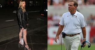 IN PHOTOS: Nick Saban's daughter Kristen Saban sports black dress in latest beach-side snaps