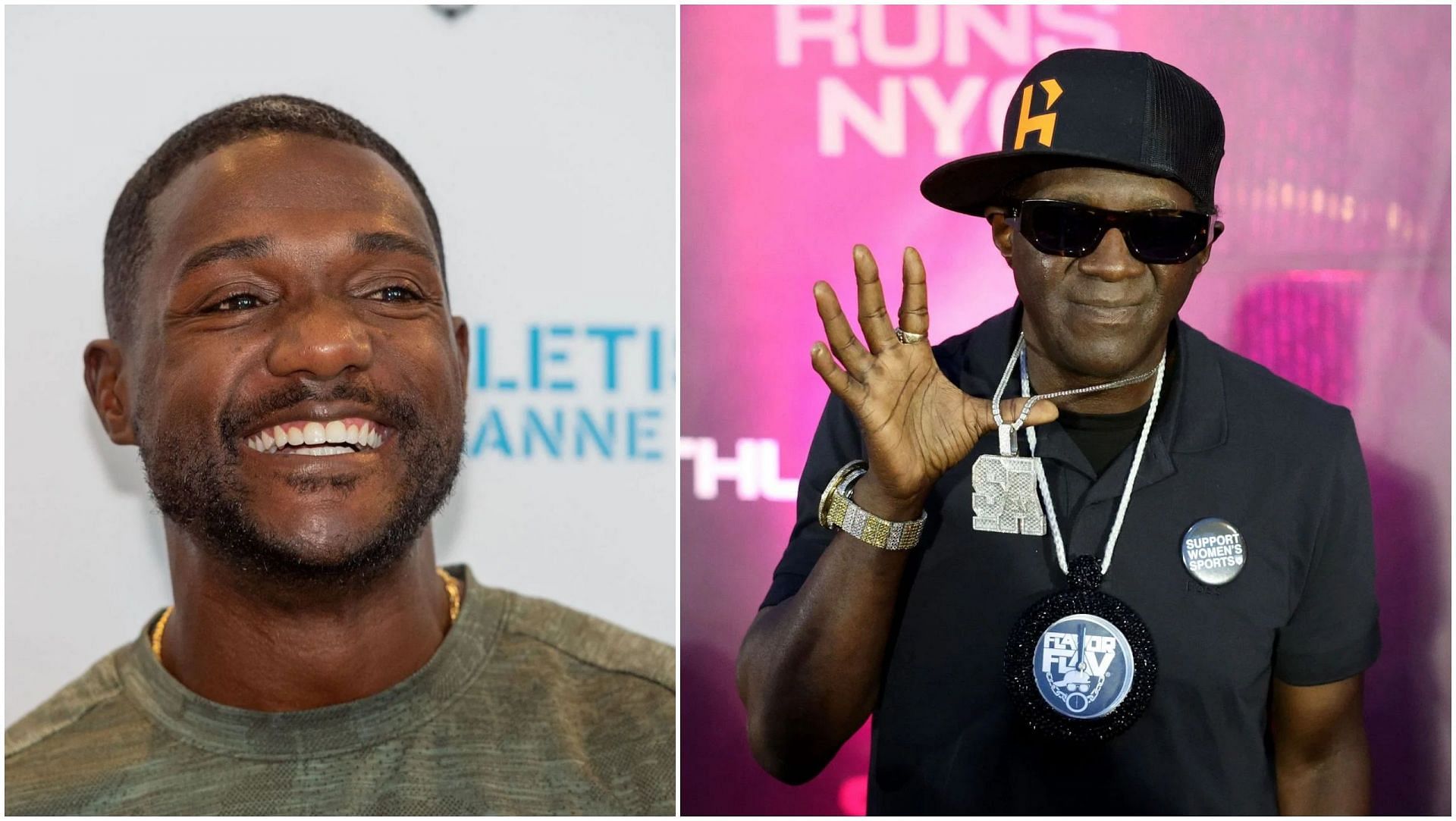 Justin Gatlin and Flavor Flav