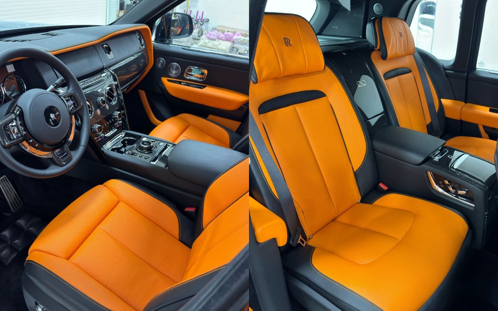 Inside of Francis Ngannou's Rolls Royce. [Images courtesy: @francisngannou on Instagram]