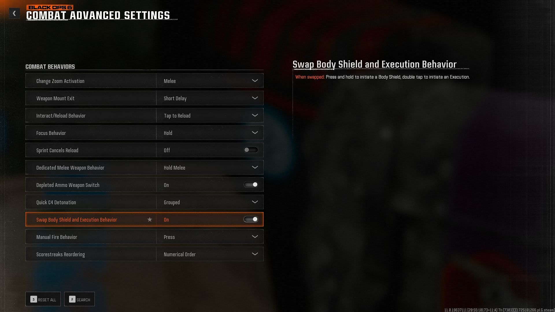 How to turn on/off Body Shield in Black Ops 6 (Image via Activision)