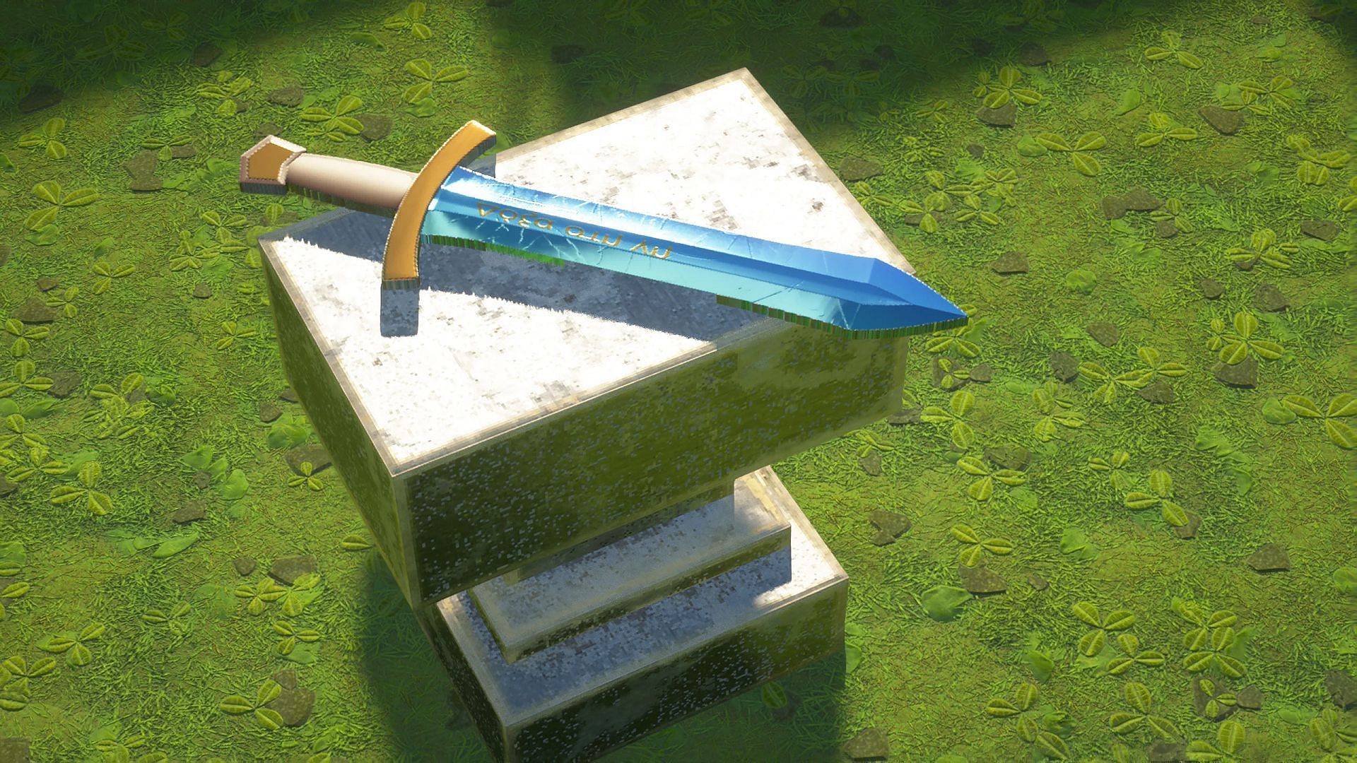 A sword and anvil block with the Optimum Realism pack enabled (Image via AtmosphereOfTech/Modrinth)