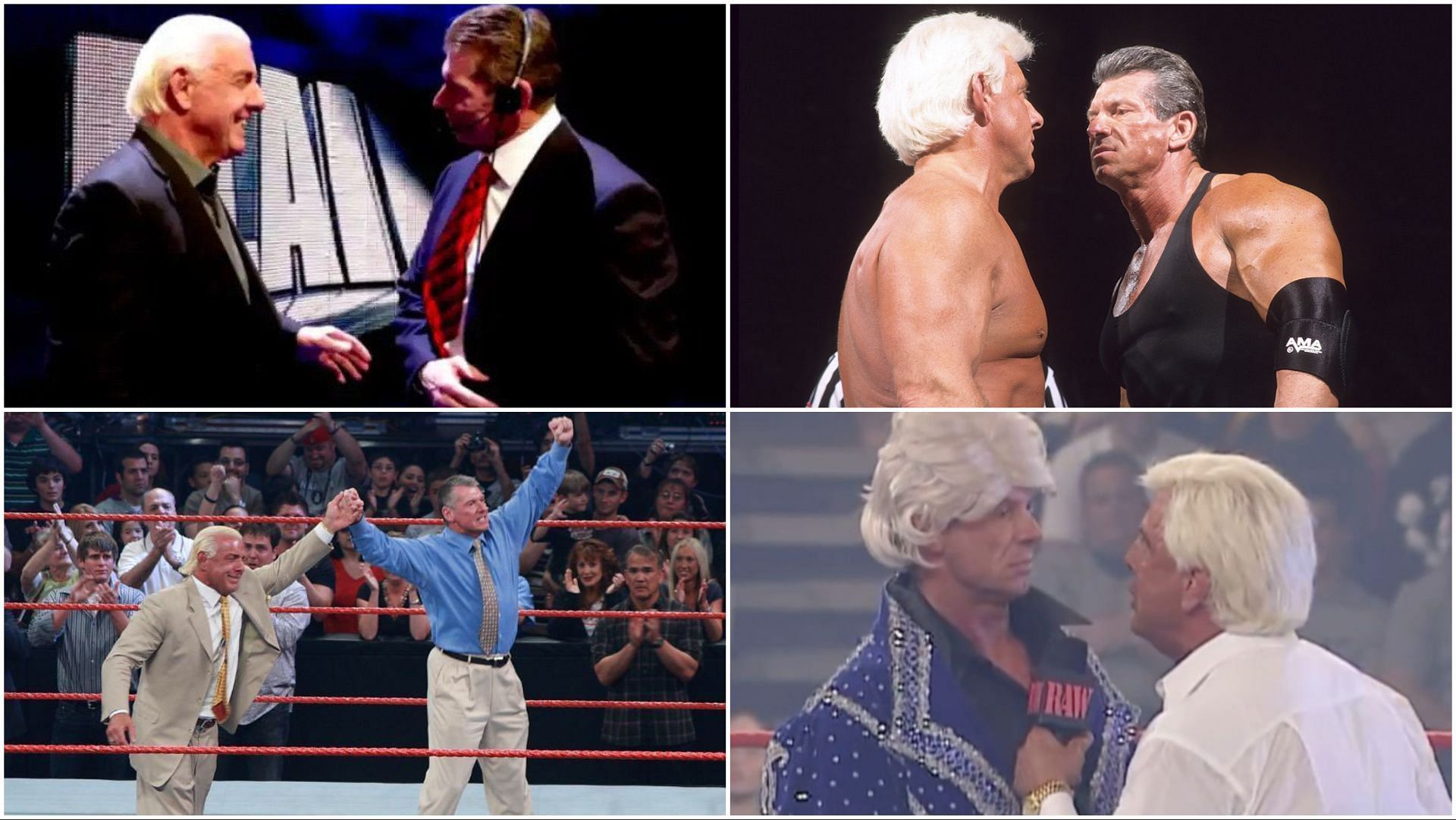 Ric Flair and Vince McMahon in WWE over the years