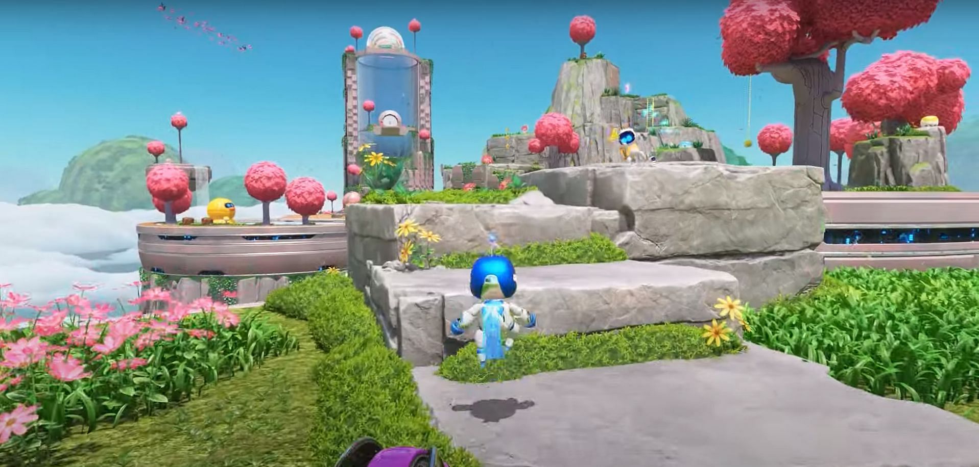 Bot number 1 of Astro Bot Sky Garden (Image via Sony Interactive Entertainment || @PowerPyx on YouTube)