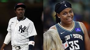 Watch: Yankees’ Jazz Chisholm Jr. and Liberty’s Jonquel Jones rock each other’s jerseys in show of support before their games