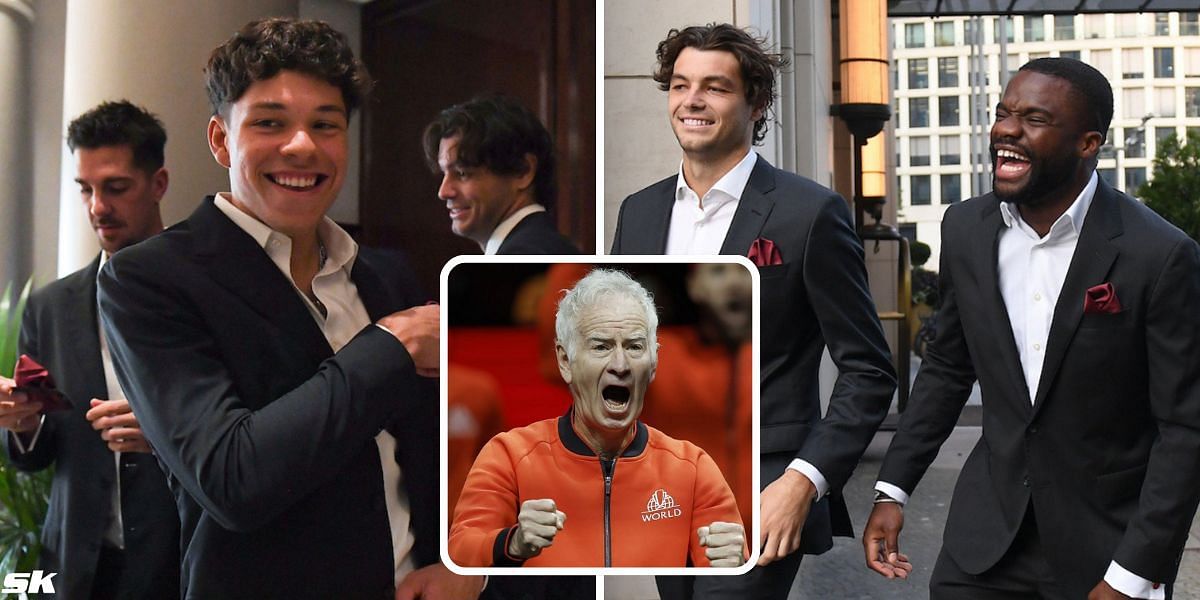 ohn McEnroe hilariously threatens Ben Shelton, Frances Tiafoe, Taylor Fritz &amp; other Team World members (Source: Getty/Laver Cup