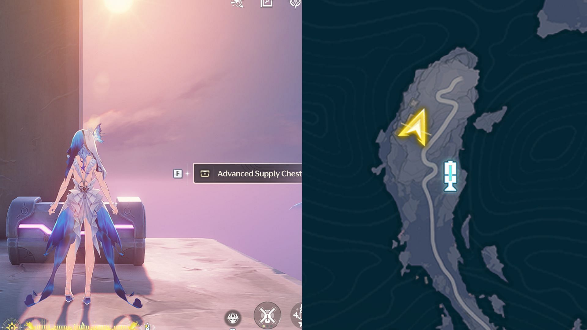 Location of Advanced Supply Chest #7 on top of the anchor (Image via Kuro Games)