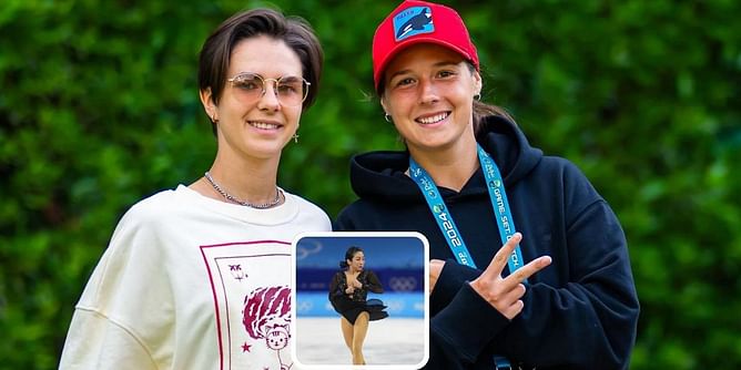 Daria Kasatkina gushes over girlfriend Natalia Zabiiako sharing fun ice-skating session with Olympic gold medalist Wenjing Sui during China Open