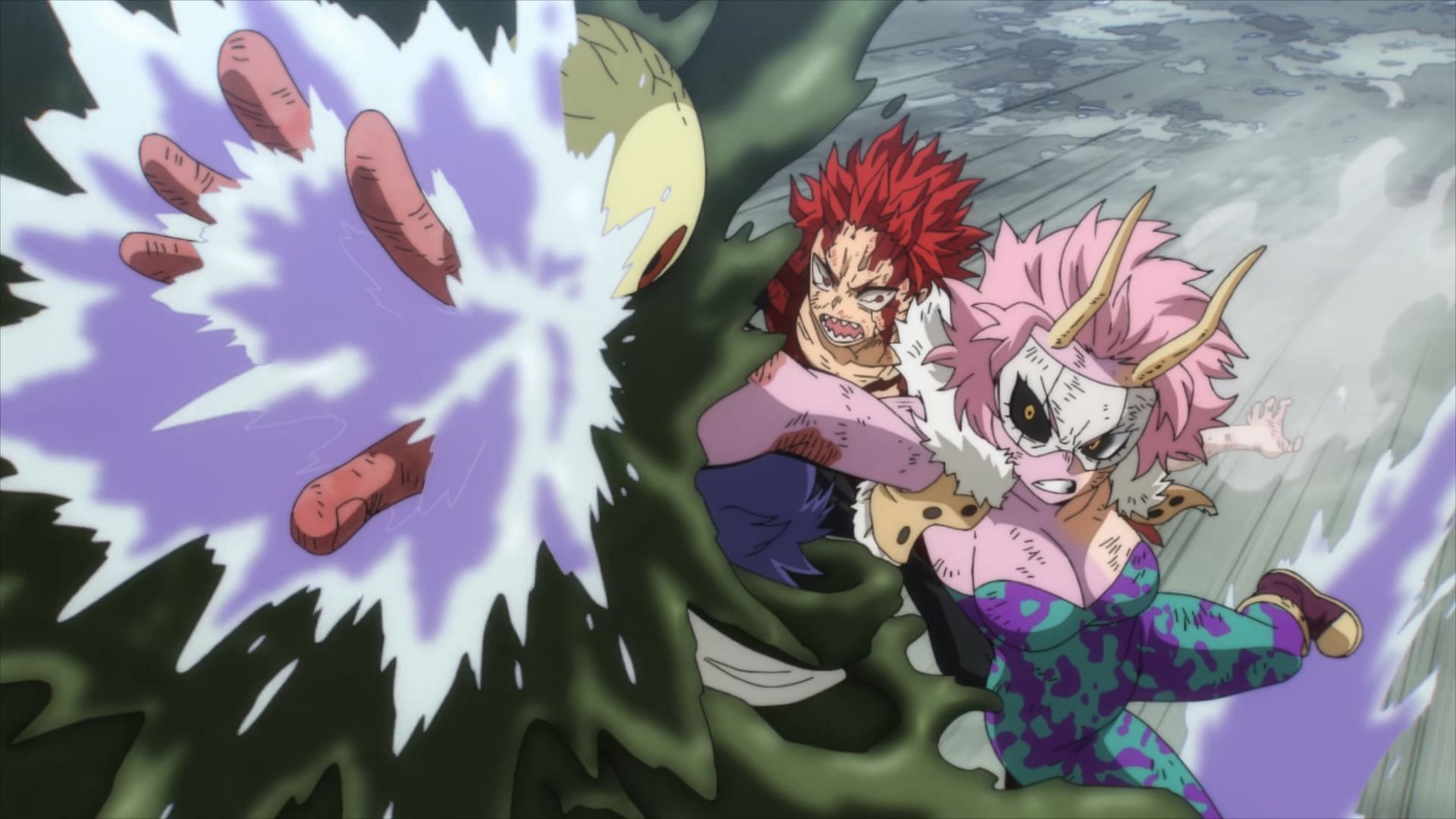 Ashido saves Shinso (Image via Bones)