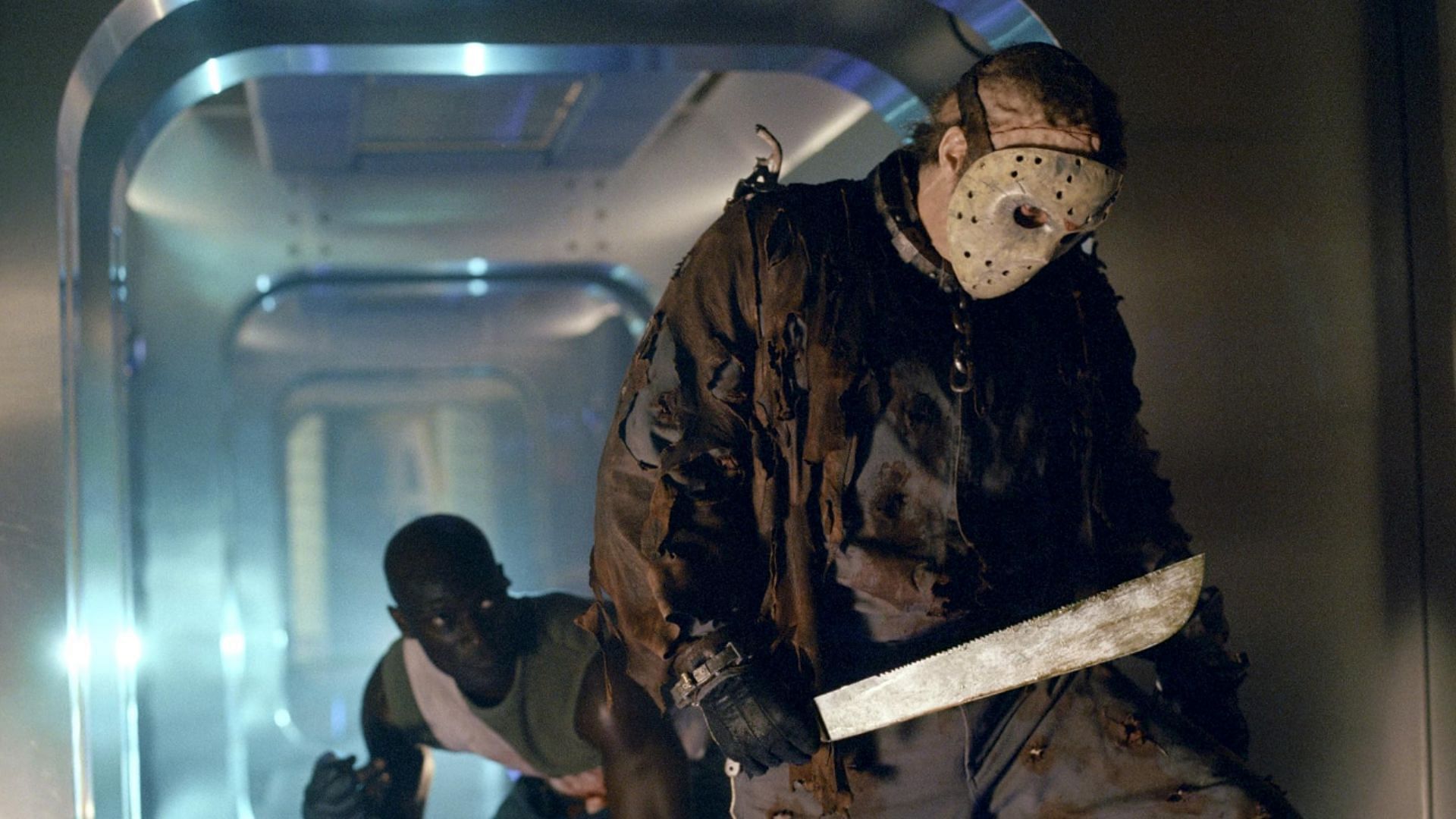 Peter Mensah and Kane Hodder in Jason X (Image via Warner Bros.)