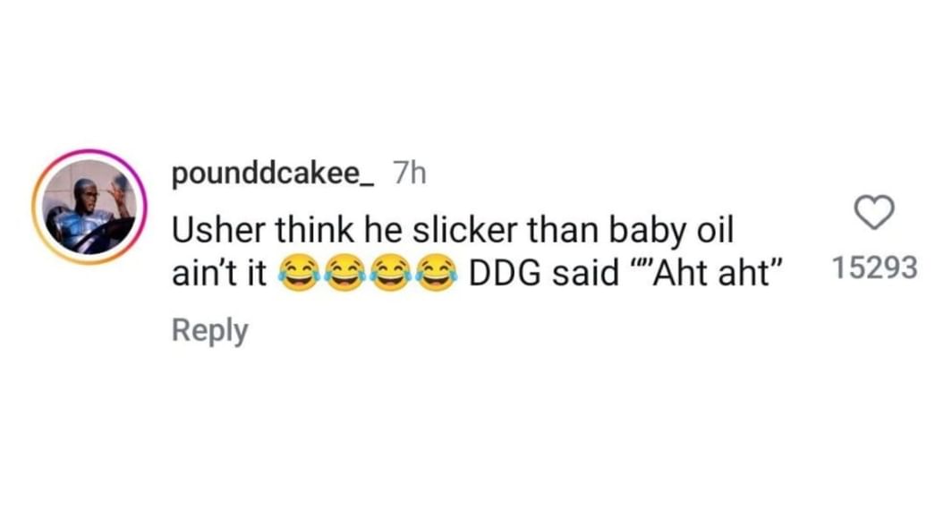 “Usher thinks he slicker than baby oil” Fans react as video of DDG blocking Usher from feeding