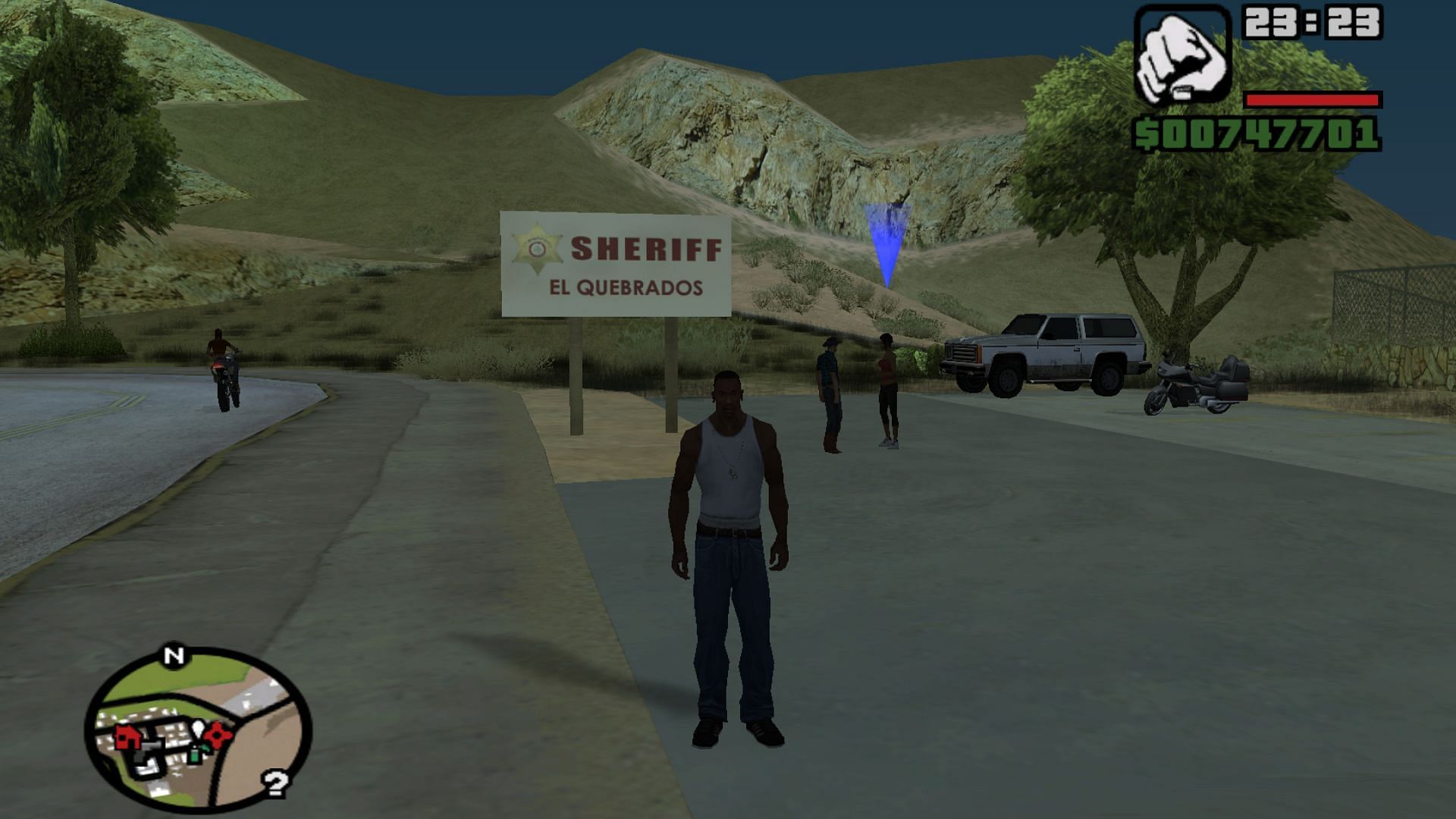 The location where Barbara Schternvart can usually be found in Grand Theft Auto San Andreas. (Image via Rockstar Games)