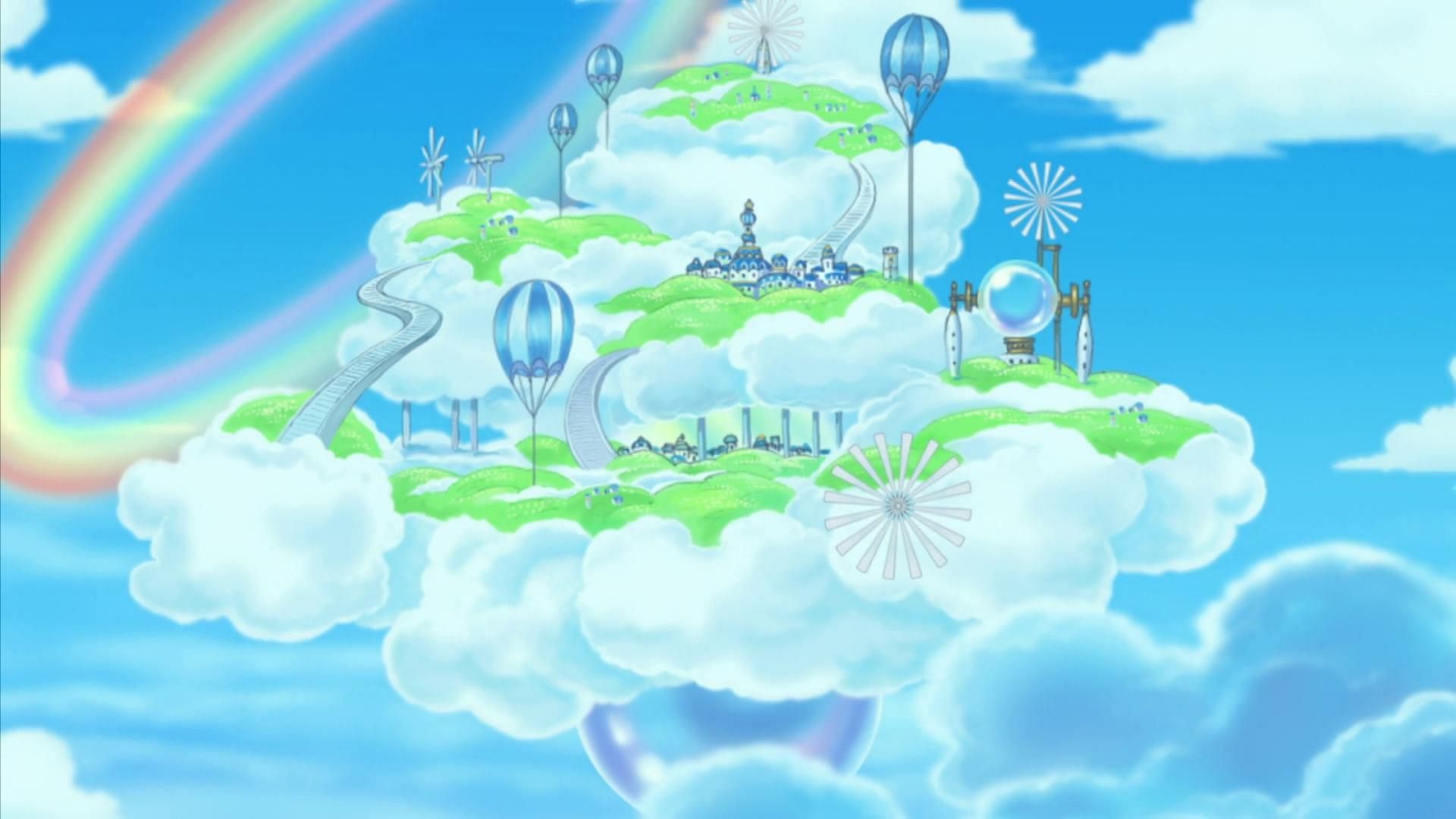 The island of Weatheria (Image via Toei Animation)