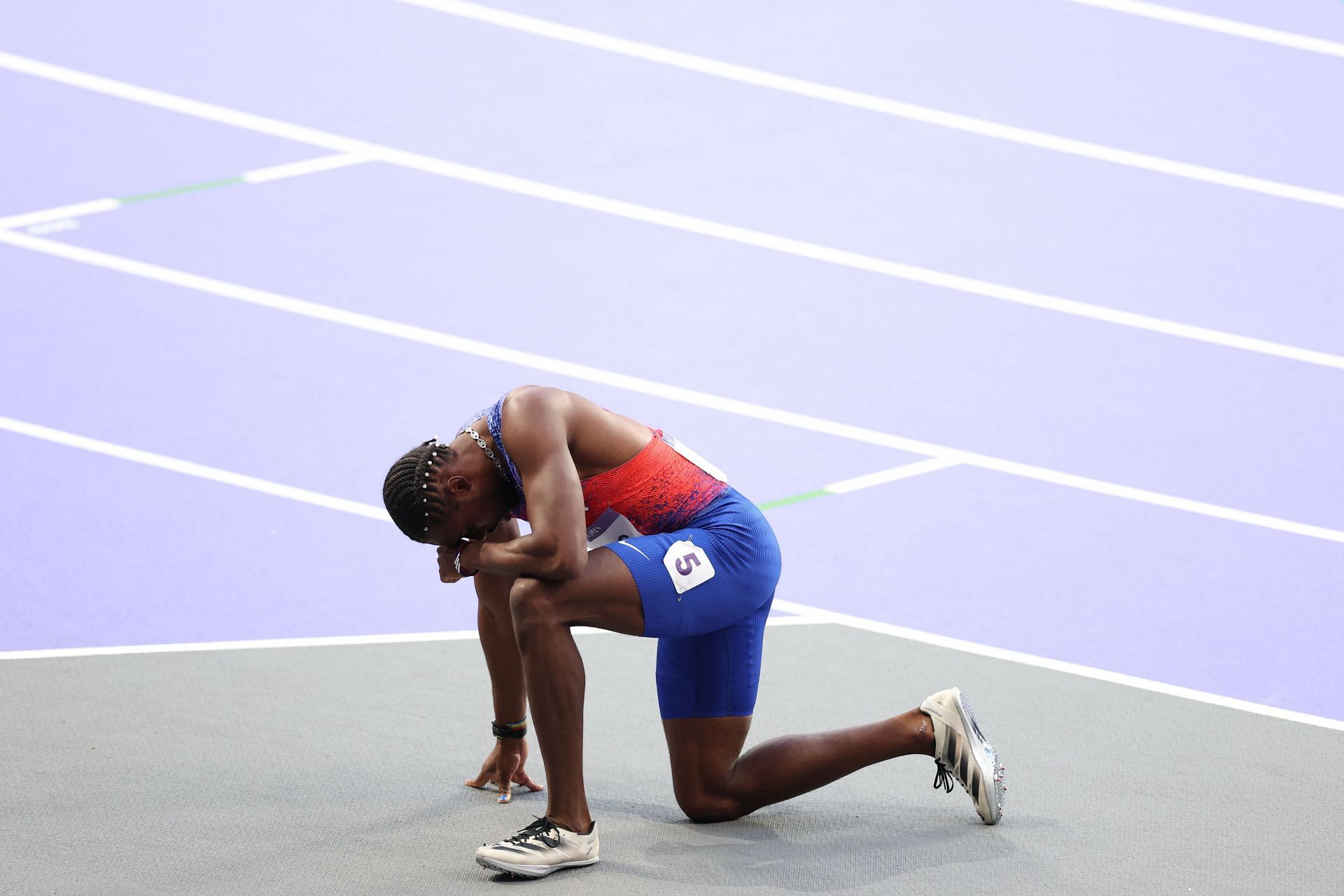 Noah Lyles during the 2024 Summer Olympics - Day 13 - Source: Getty