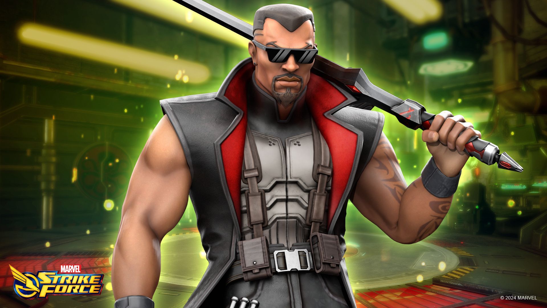 Blade with his weapon (Image via Scopely || FoxNext)