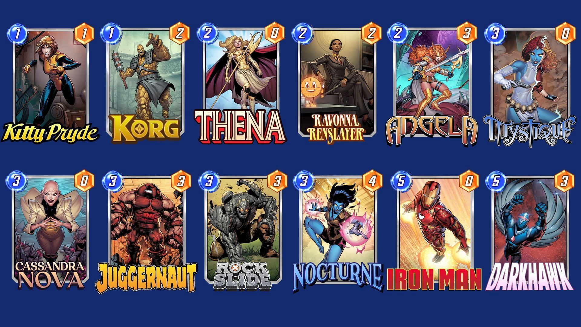 The Woody Thena Deck in Marvel Snap (Image via Nuverse)