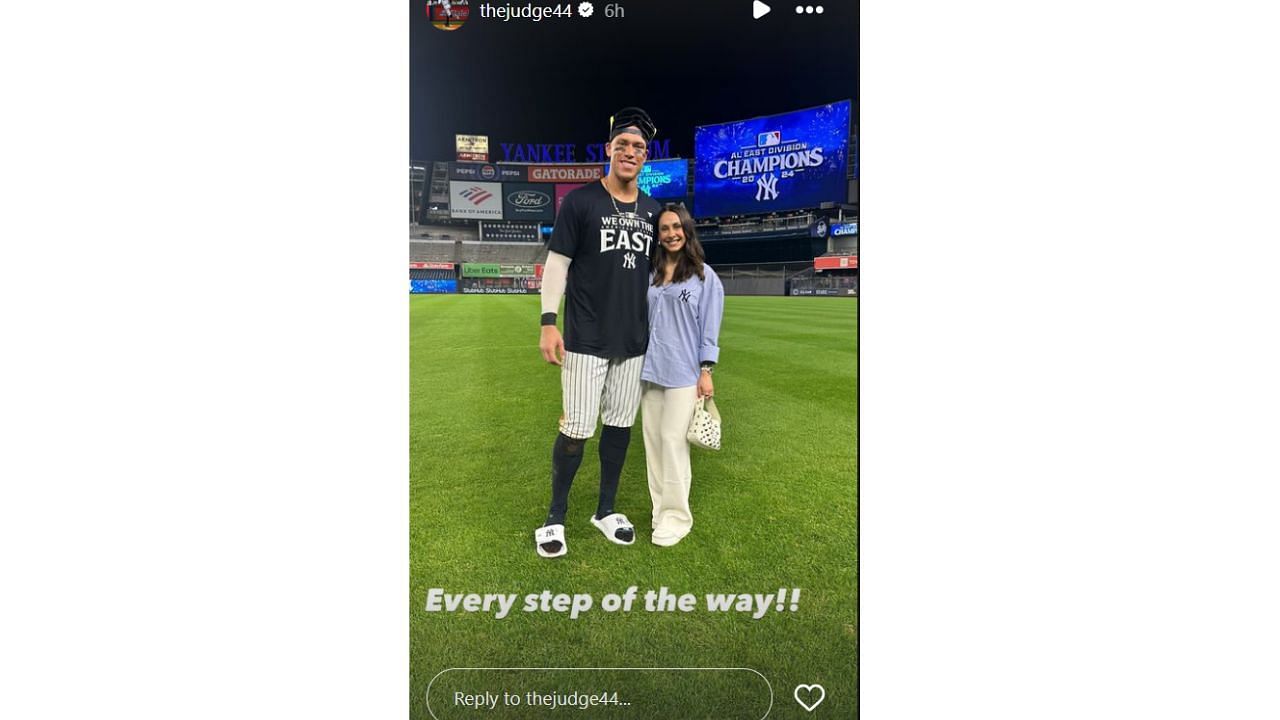 Aaron Judge&#039;s Instagram story