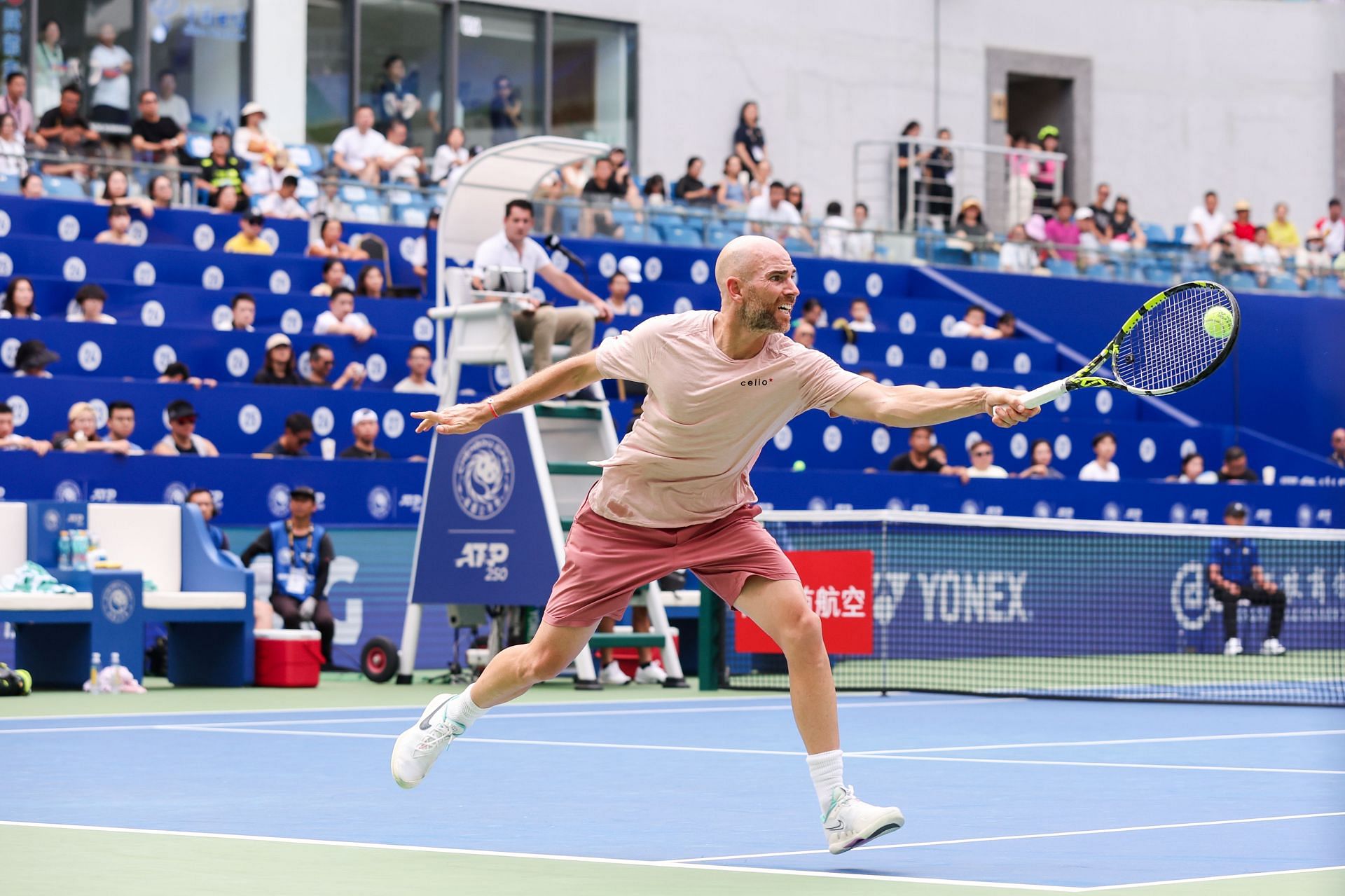 Adrian Mannarino in action at the Chengdu Open (Picture: Getty)