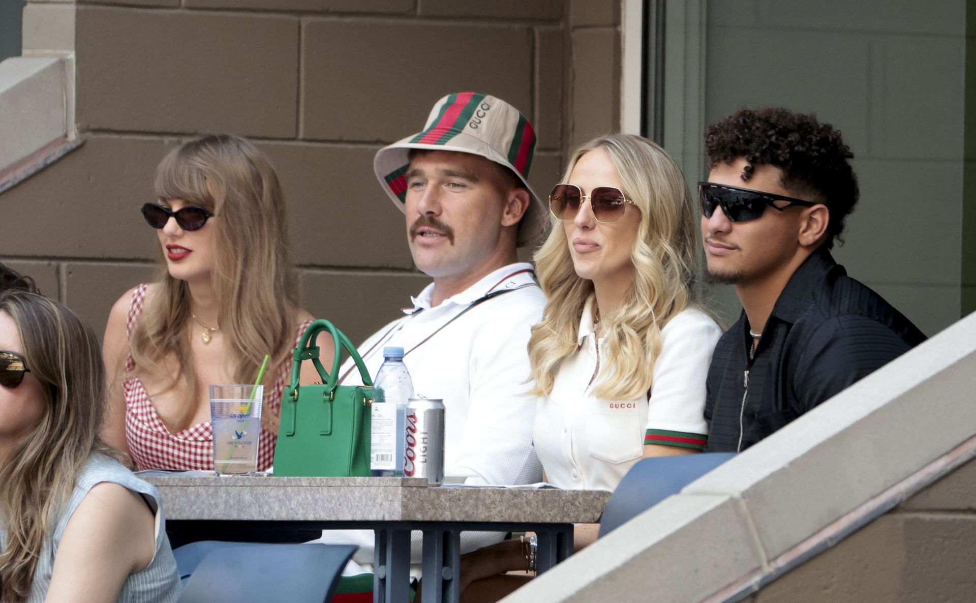 (Left to Right) Taylor Swift, Travis Kelce, Brittany Mahomes, Patrick Mahomes (Source: Getty Images)