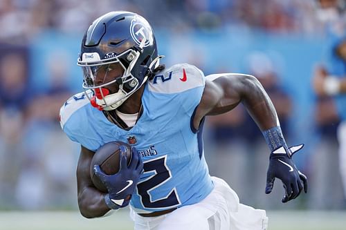 Tyjae Spears during San Francisco 49ers v Tennessee Titans - Source: Getty