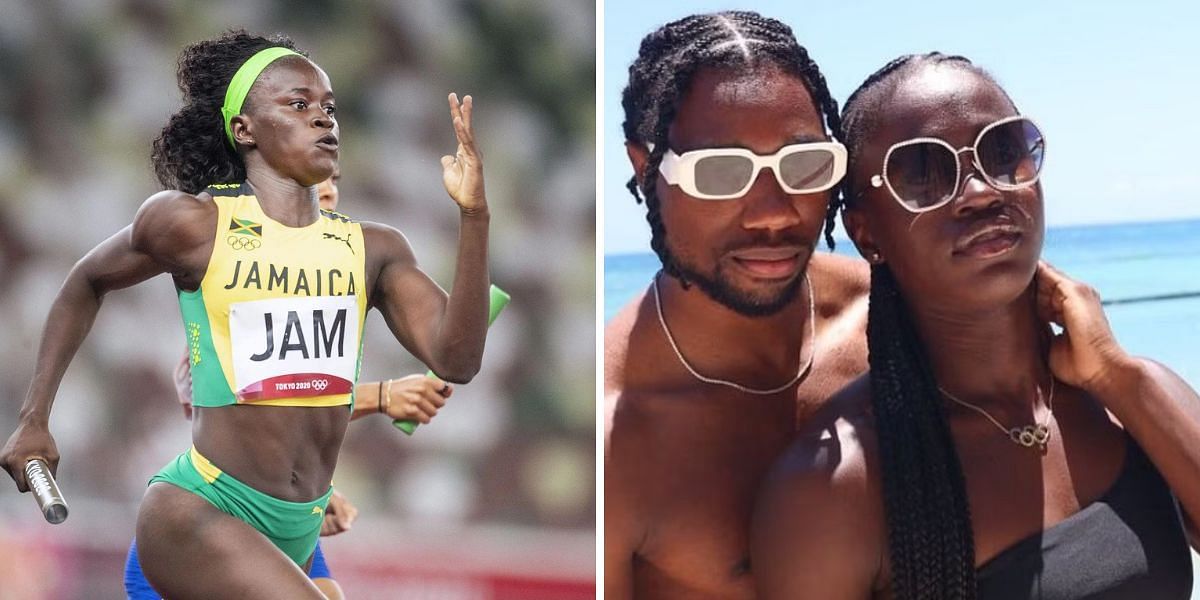 Noah Lyles and Junelle Bromfield took a vacation after Paris Olympics (Source: Getty and @junellebromfield Instagram)