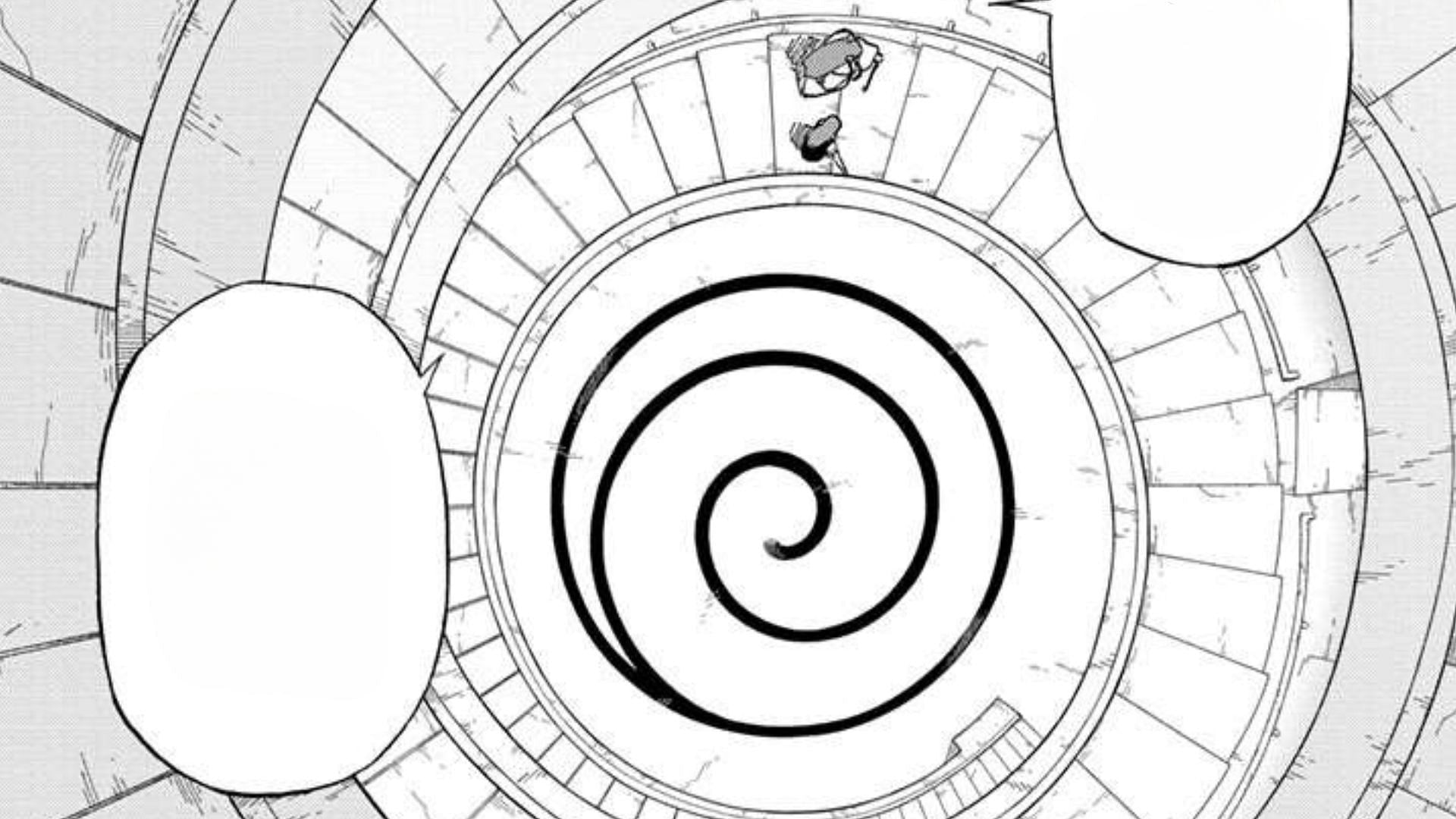 Mito Uzumaki explaining the Uzumaki clan crest to Kushina (Image via Shueisha)