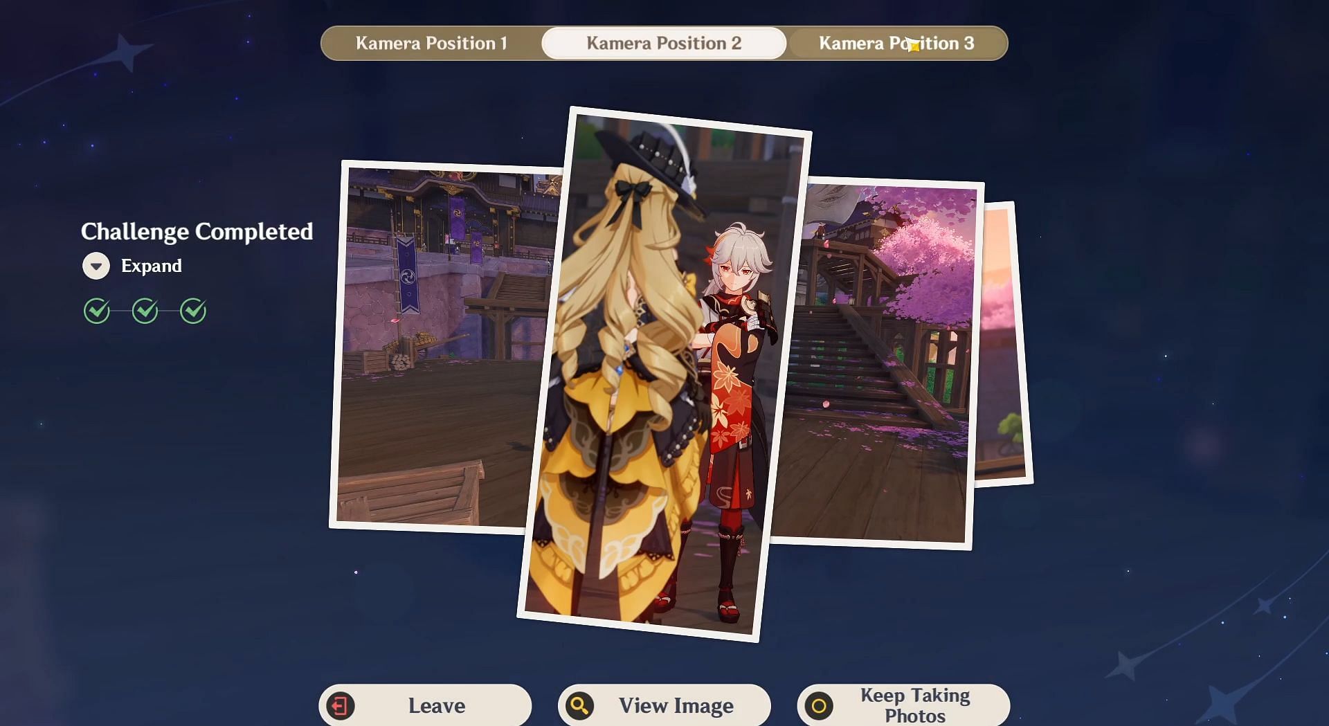 Use Paimon&#039;s Kamera and take the photos (Image via HoYoverse)