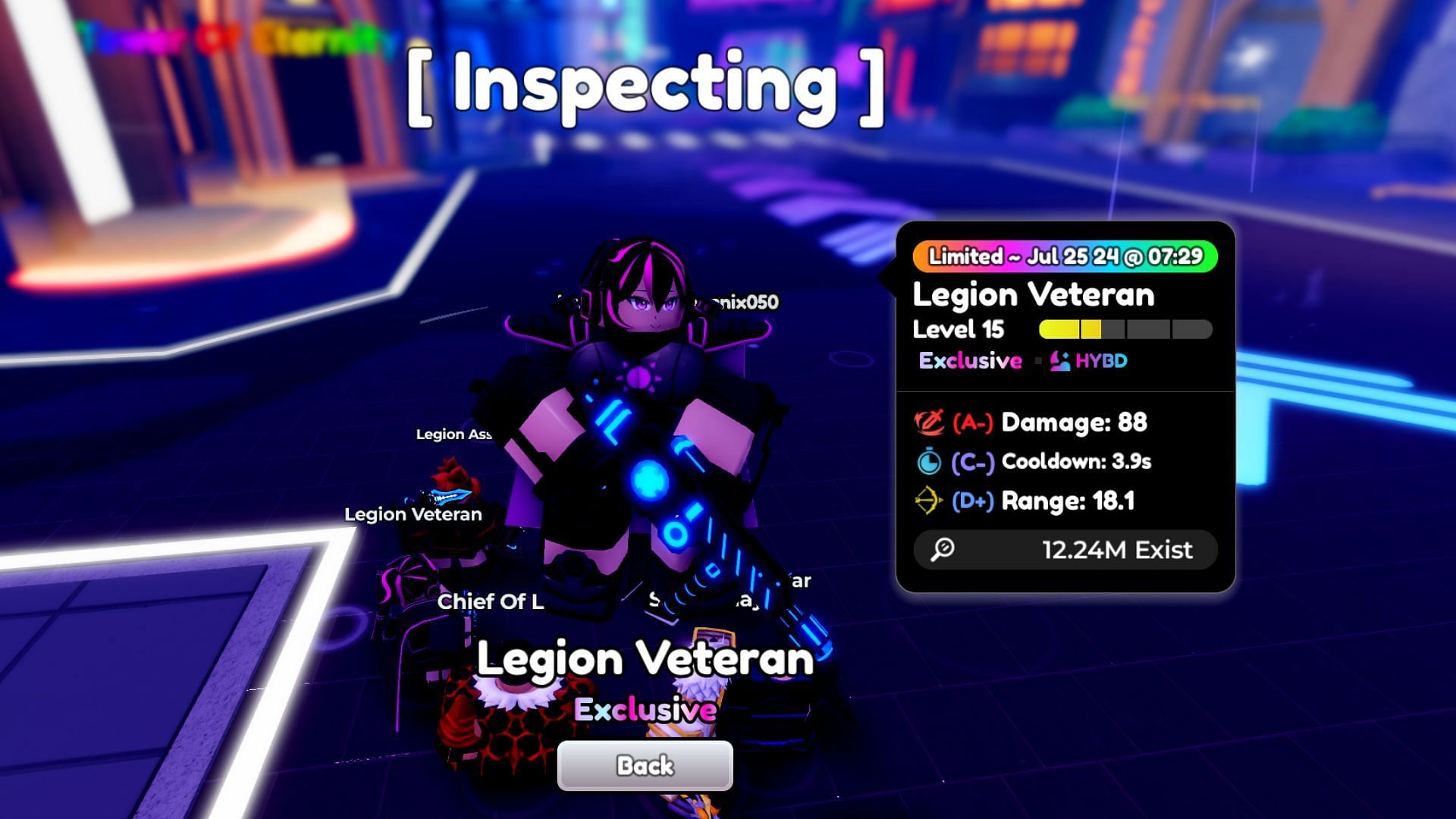 Legion Veteran is a Hybrid unit in the game (Image via Roblox || Sportskeeda)