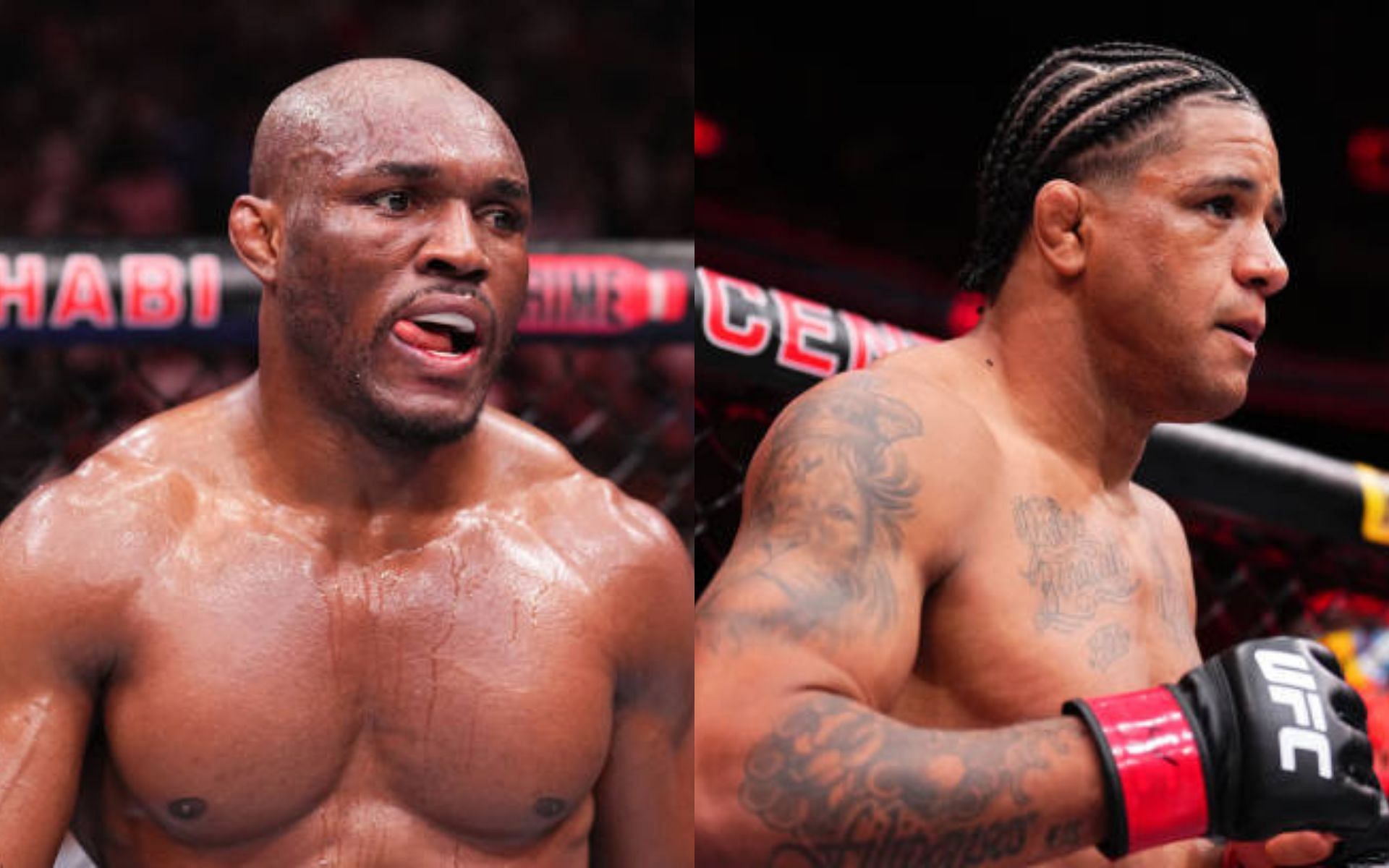 Kamaru Usman (left) does not deserve title shot, claims Gilbert Burns (right) [Image credits: Getty Images]