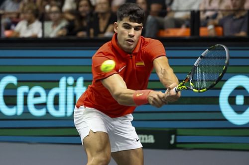 Carlos Alcaraz at the 2024 Davis Cup Finals Group Stage (Getty)