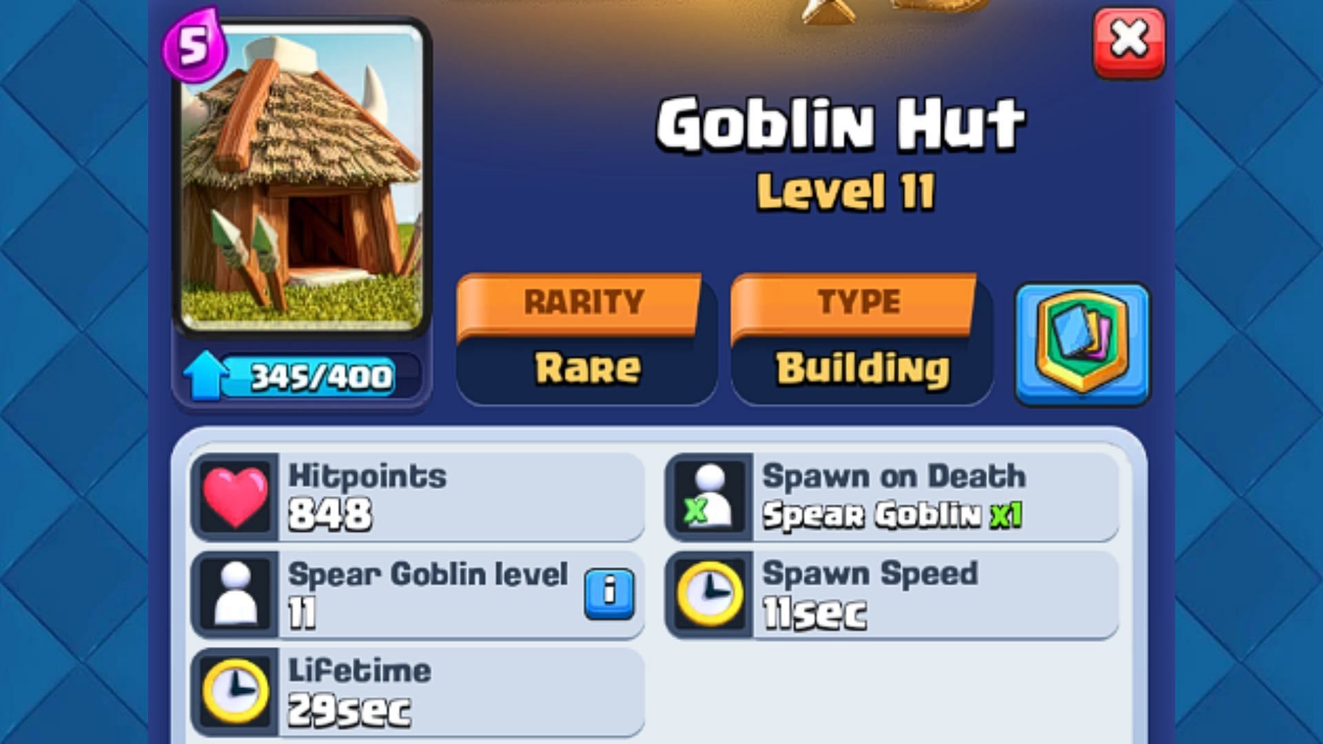 Goblin Hut Building card (Image via Supercell)