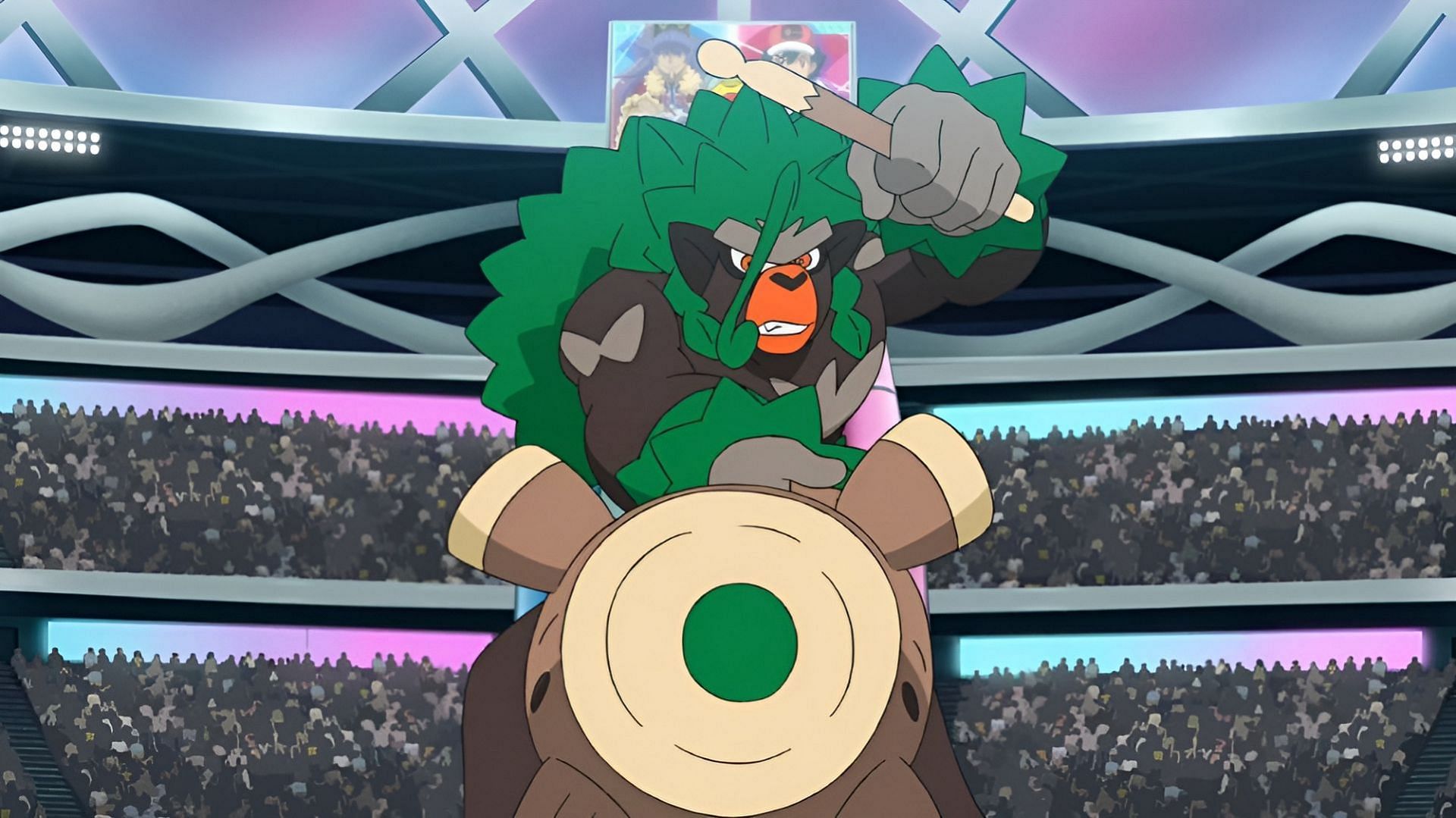 Rillaboom in the anime (Image via The Pokemon Company)