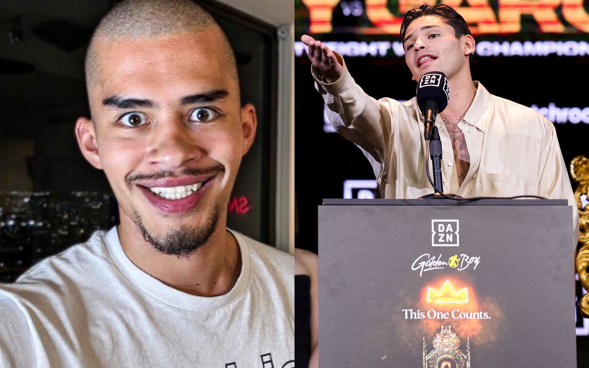 Social media influencer Sneako (left) is at loggerheads with boxing superstar Ryan Garcia (right) [Images courtesy: @sneako on X and Getty Images]