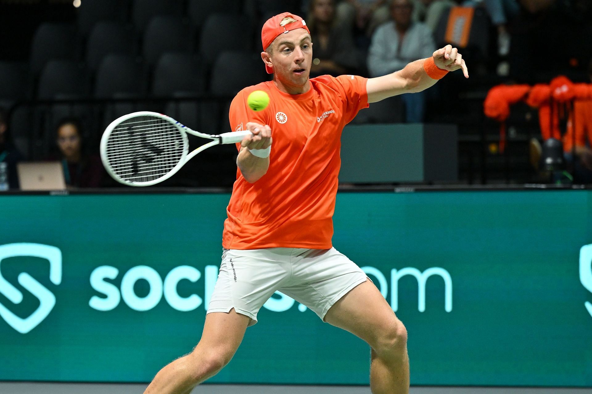 Tallon Griekspoor in action for the Netherlands at the Davis Cup (Picture: Getty)