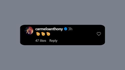 Carmelo Anthony leaves a salute emoji reaction to post praising Edgar Berlanga. (Credits: @fatjoe/Instagram)