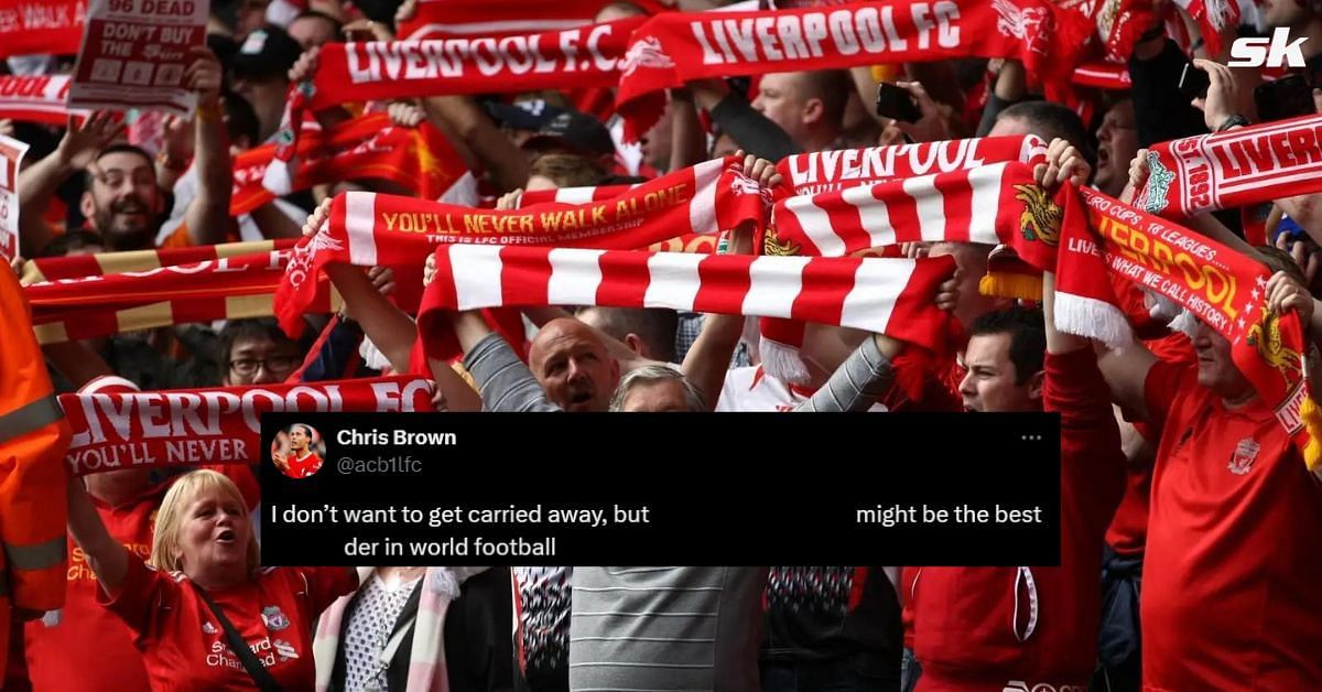 Liverpool fans reacted on X (Image Source: Getty, @acb1lfc/X)