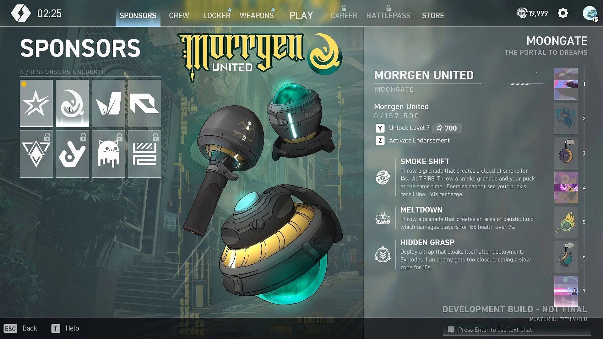 Morrgen is the sponsor with smoke and molly abilities (Image via Mountaintop Studios)