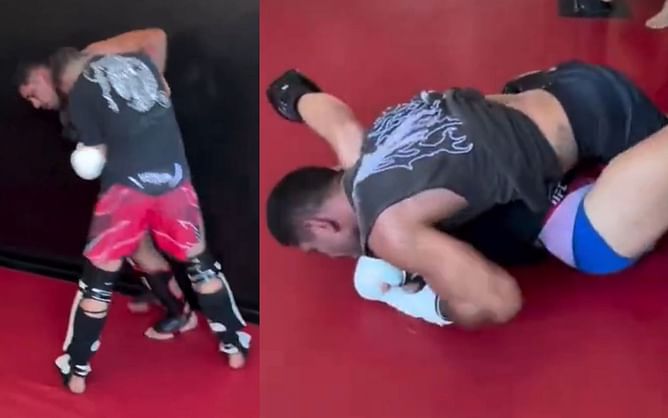 Alex Pereira shows off improved grappling and judo in training ahead of title defence against Khalil Rountree at UFC 307