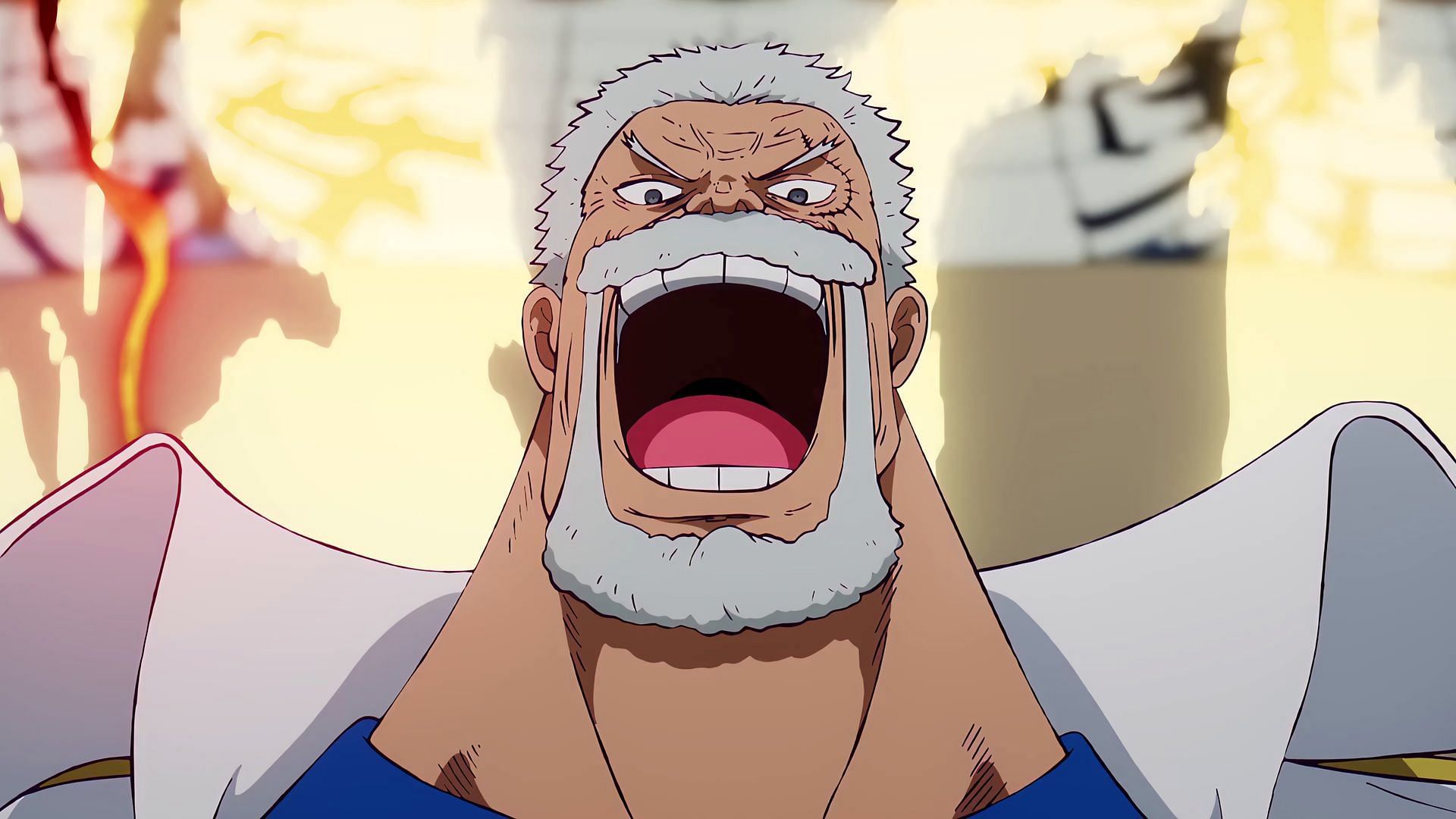 Garp arrives on Hachinosu (Image via Toei Animation)