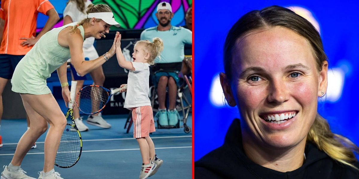 Caroline Wozniacki with her daughter Olivia | Getty