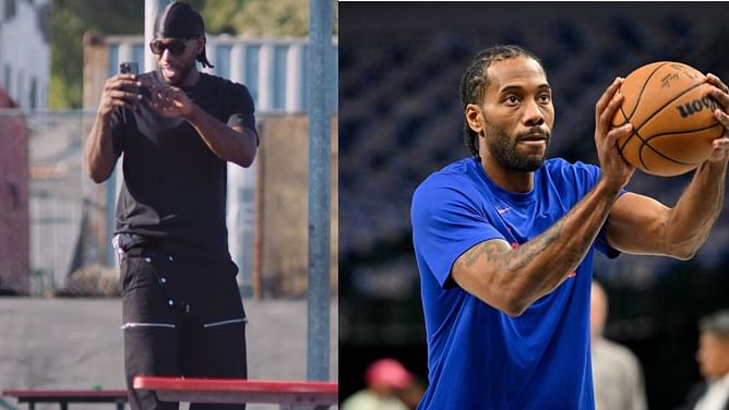 "He holding the Pro Max like a mini" - NBA fans troll Kawhi Leonard's oversized hands dwarfing smartphone