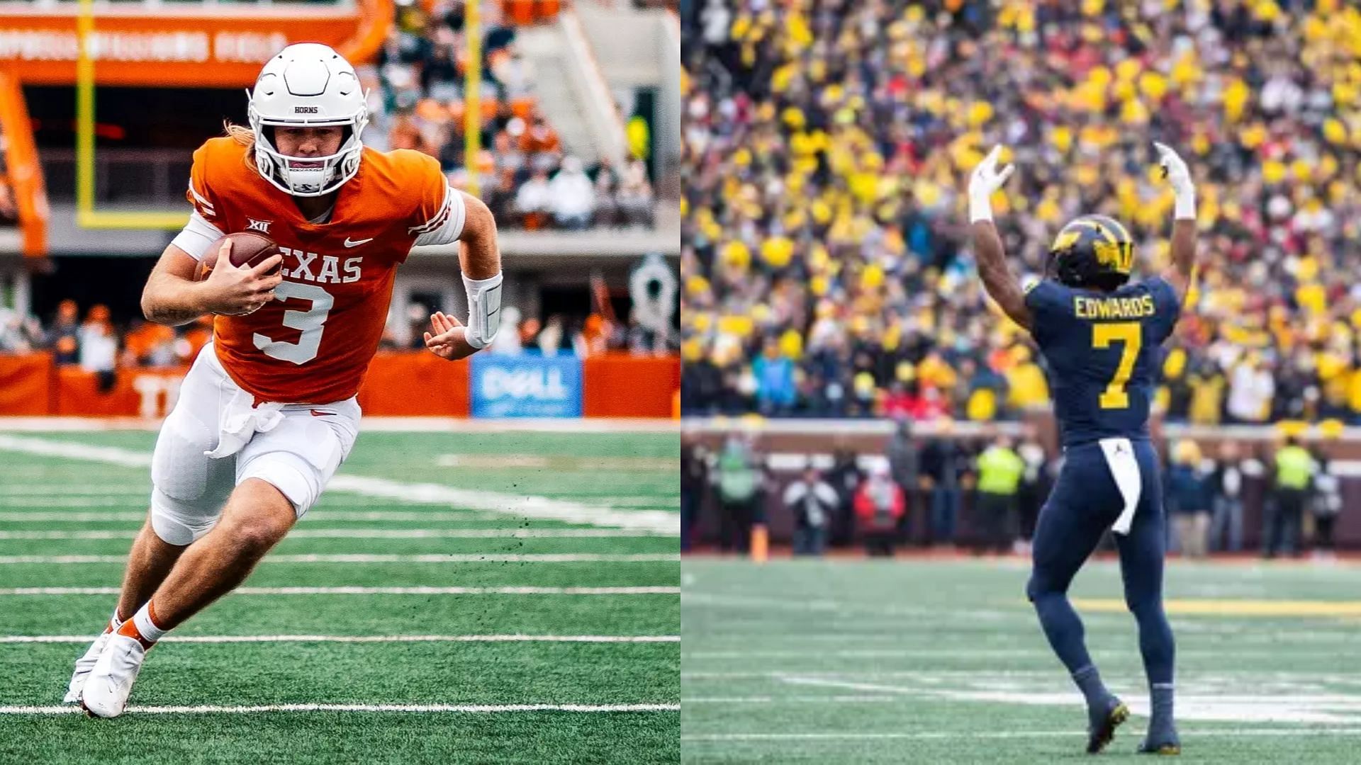 Images courtesy of Michigan &amp; Texas Athletics