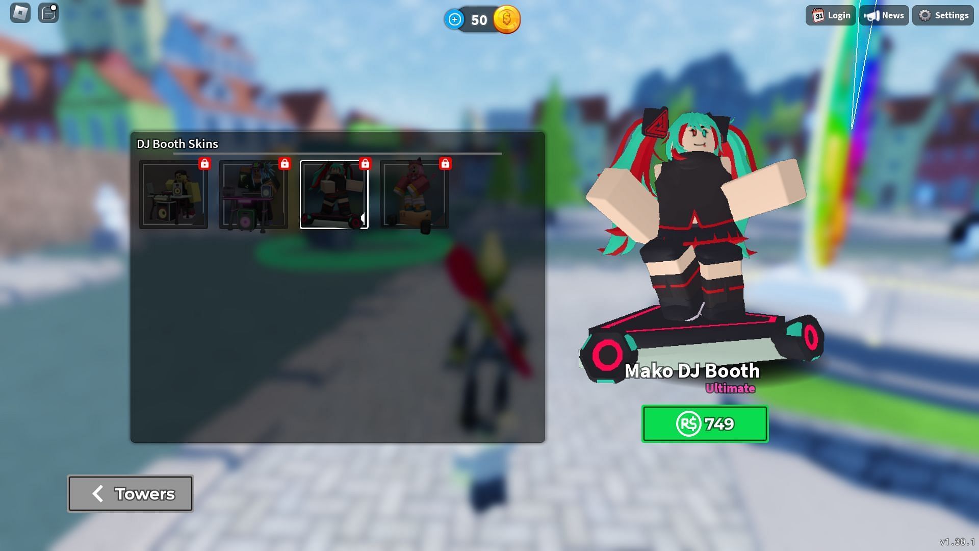 The latest Mako DJ Booth skin (Image via Roblox)