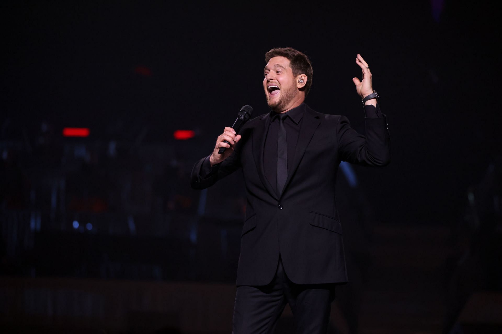 Michael Bubl&eacute; of The Voice season 26 performs at Michael Bubl&eacute; &quot;Higher Tour&quot; - Auckland - Source: Getty